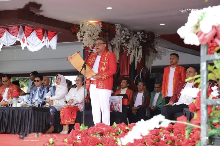 Sempat Diguyur Hujan, Upacara HUT Kota Ambon Berlangsung Khidmat
